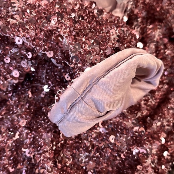 ROTATE Birger Christensen Aurelia Rapture Rose Sequin-Embellished Top - Picture 10 of 13